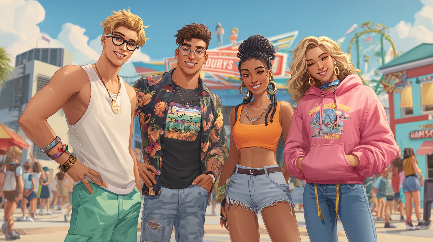 People enjoying social gaming together